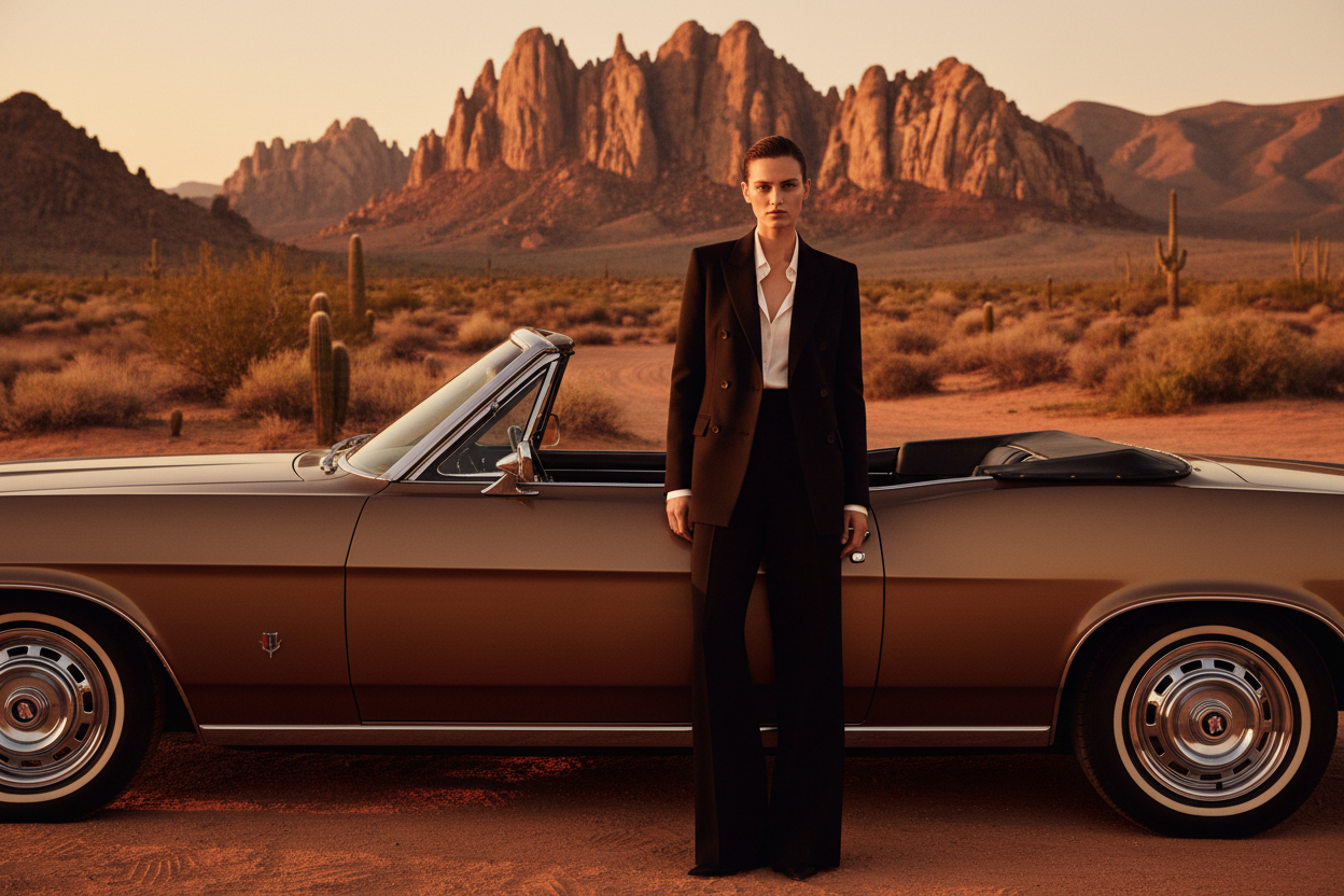 Вінтажне авто в пустелі