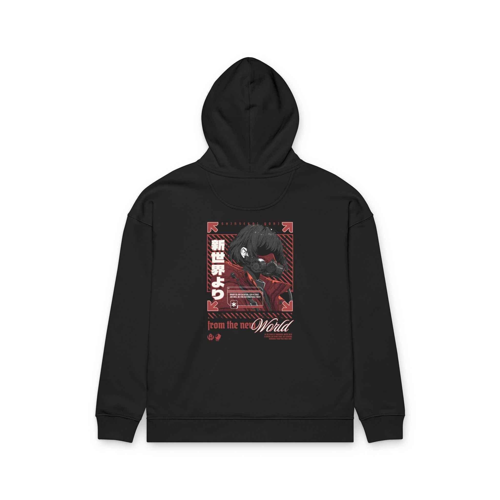 Anime Streetwear Hoodie — Red Graphic "From the Deep" Back Print - D.T line