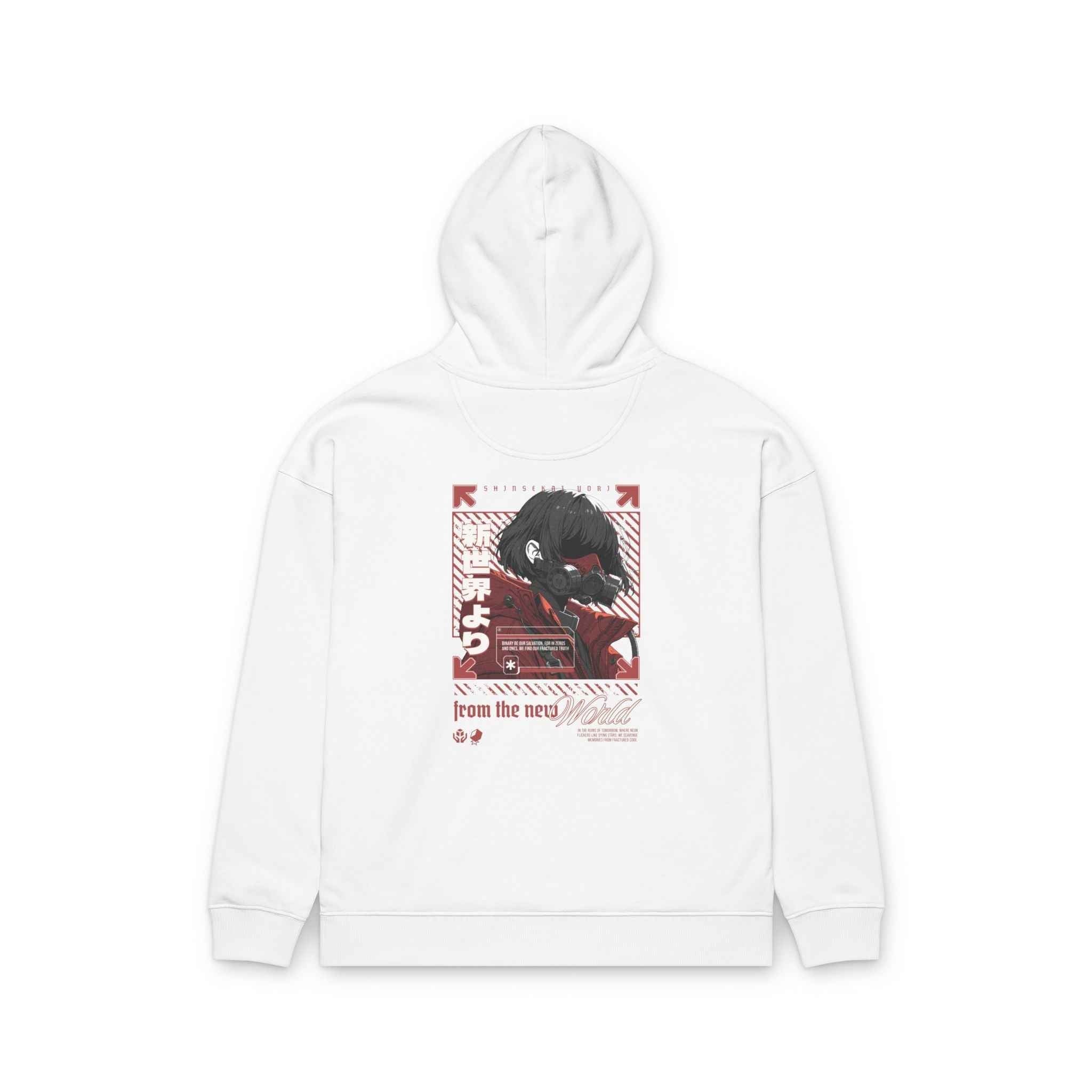 Anime Streetwear Hoodie — Red Graphic "From the Deep" Back Print - D.T line