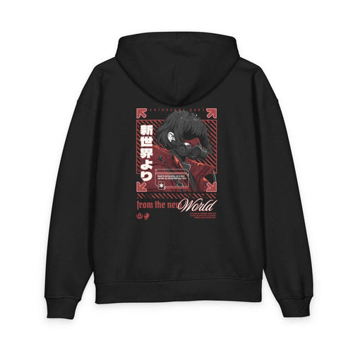 Anime Streetwear Hoodie — Red Graphic "From the Deep" Back Print - D.T line