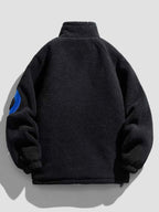 FLEECE ZIP-UP JACKET WITH GRAPHIC – PLUS FIT