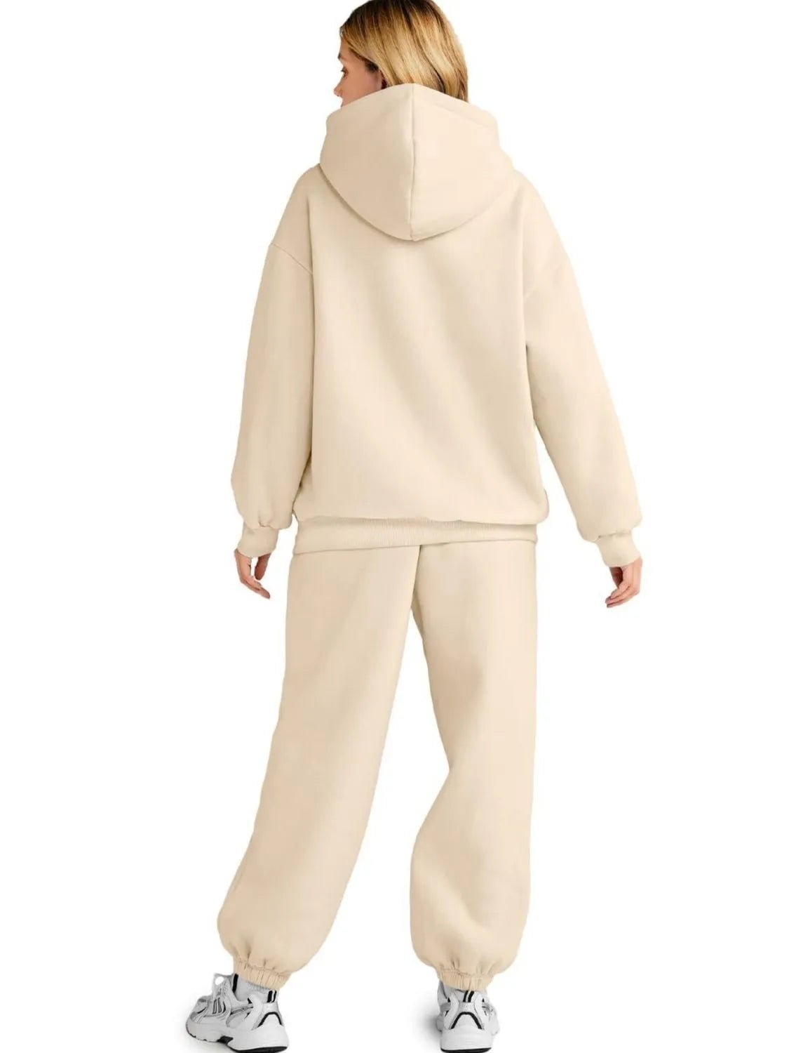 Full Size Kangaroo Pocket Hoodie and Joggers Set Plus Size - D.T line