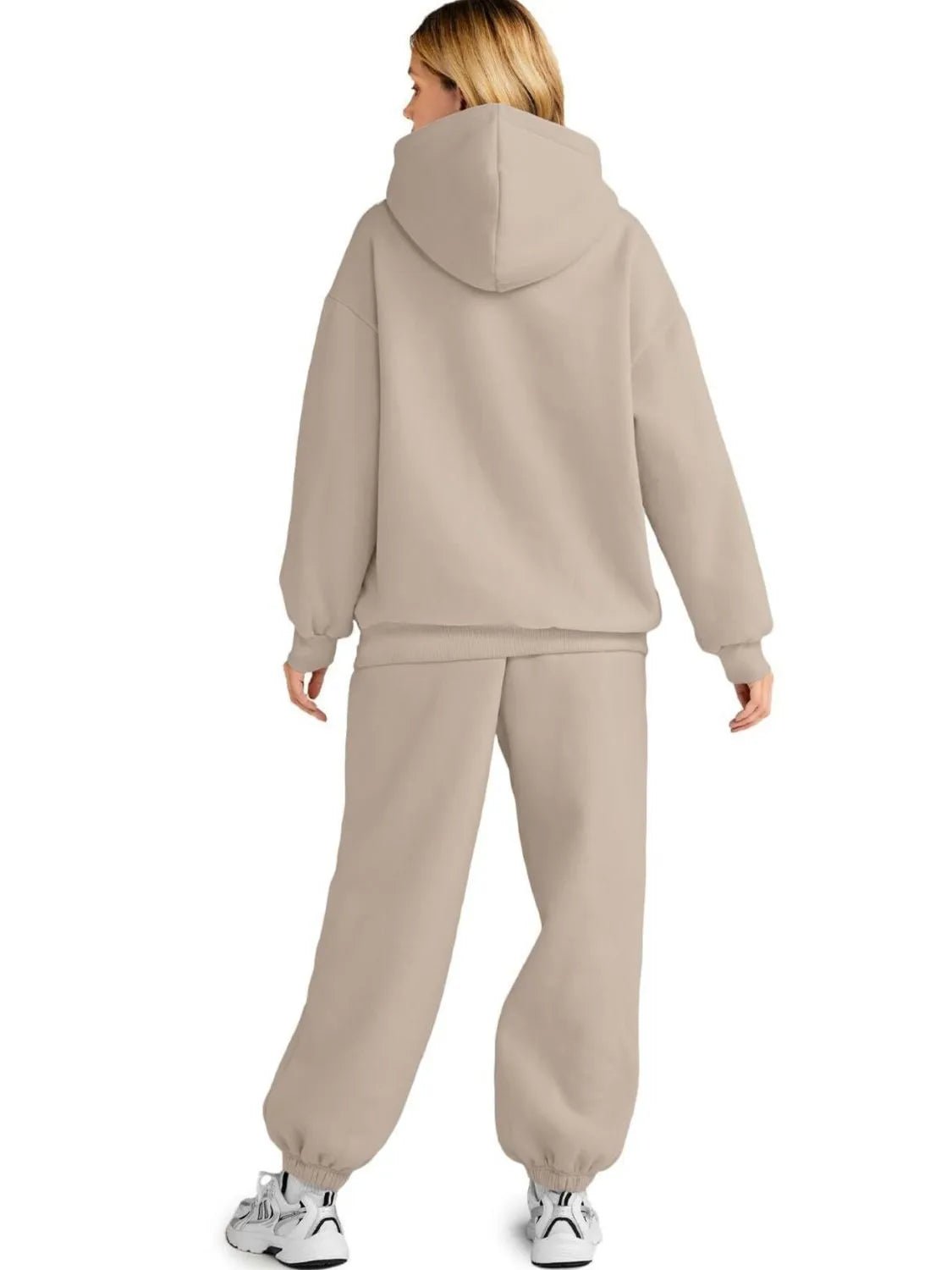 Full Size Kangaroo Pocket Hoodie and Joggers Set Plus Size - D.T line