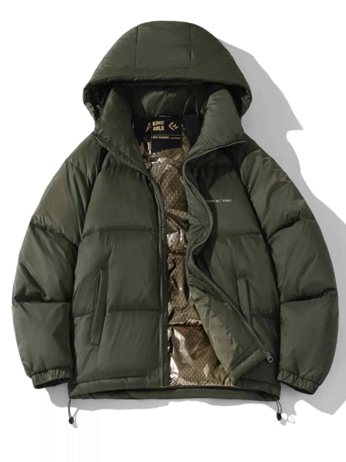 LIGHTWEIGHT PADDED HOODED JACKET – PLUS FIT