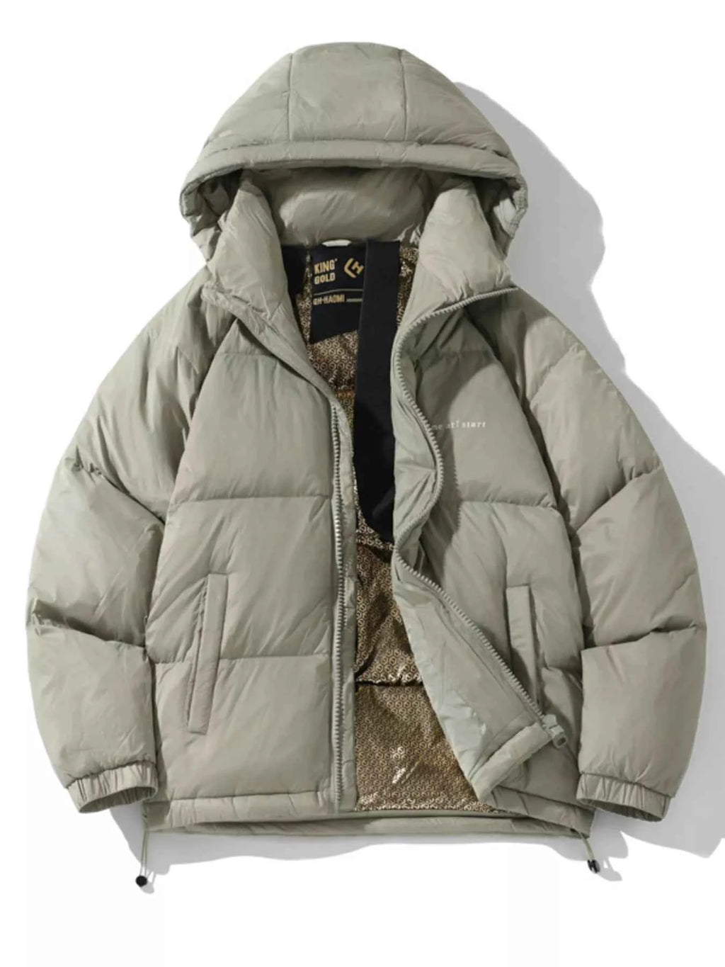 LIGHTWEIGHT PADDED HOODED JACKET – PLUS FIT
