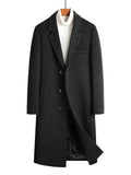 Men's Classic Button Up Longline Overcoat