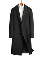 Men's Classic Button Up Longline Overcoat