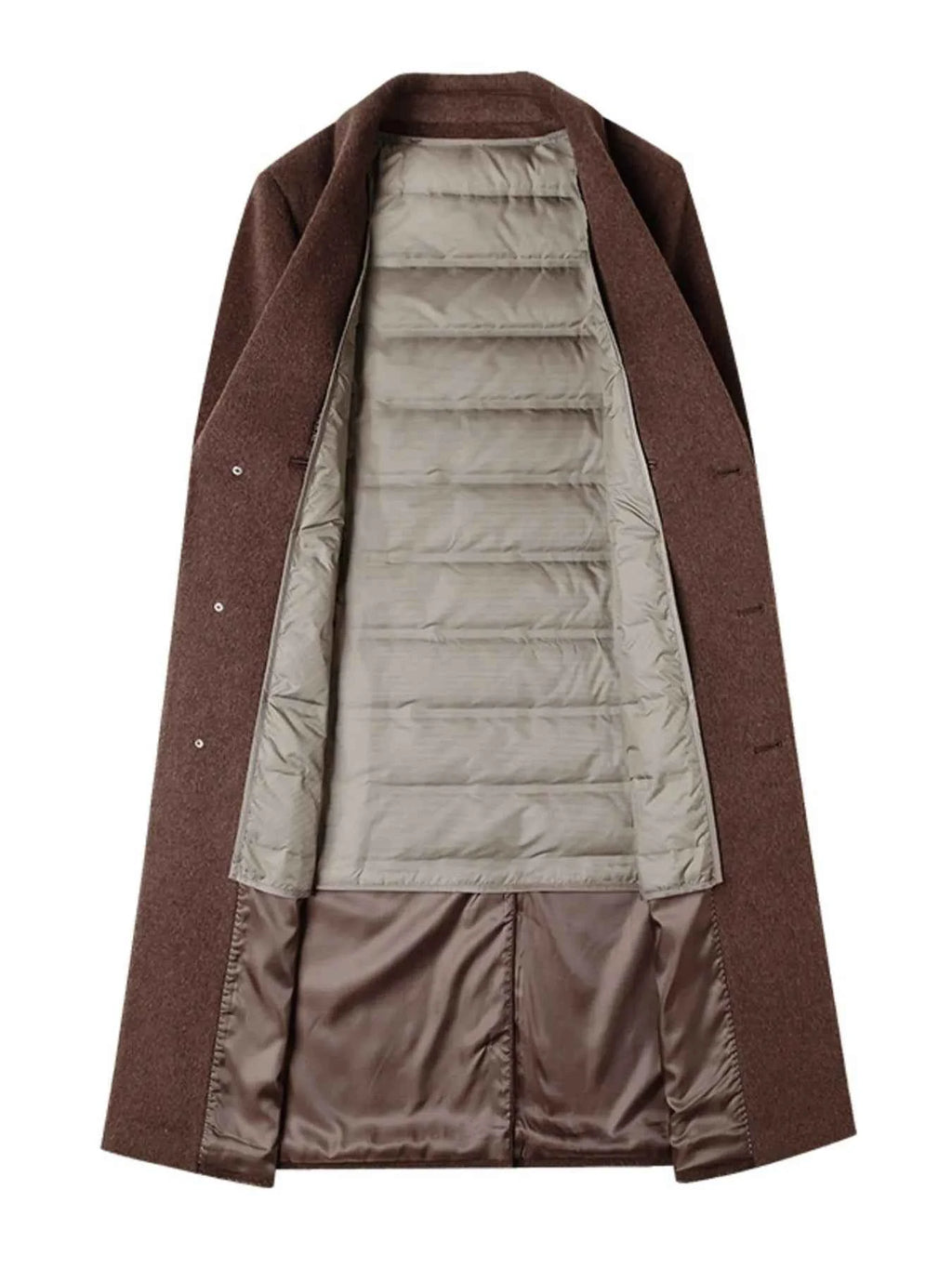 Men's Classic Button Up Longline Overcoat