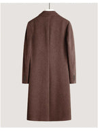 Men's Classic Button Up Longline Overcoat