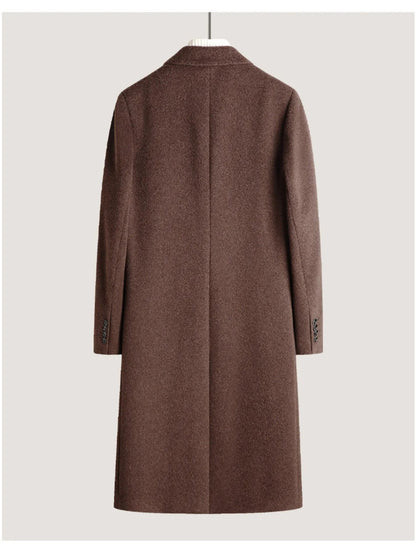 Men's Classic Button Up Longline Overcoat - D.T line