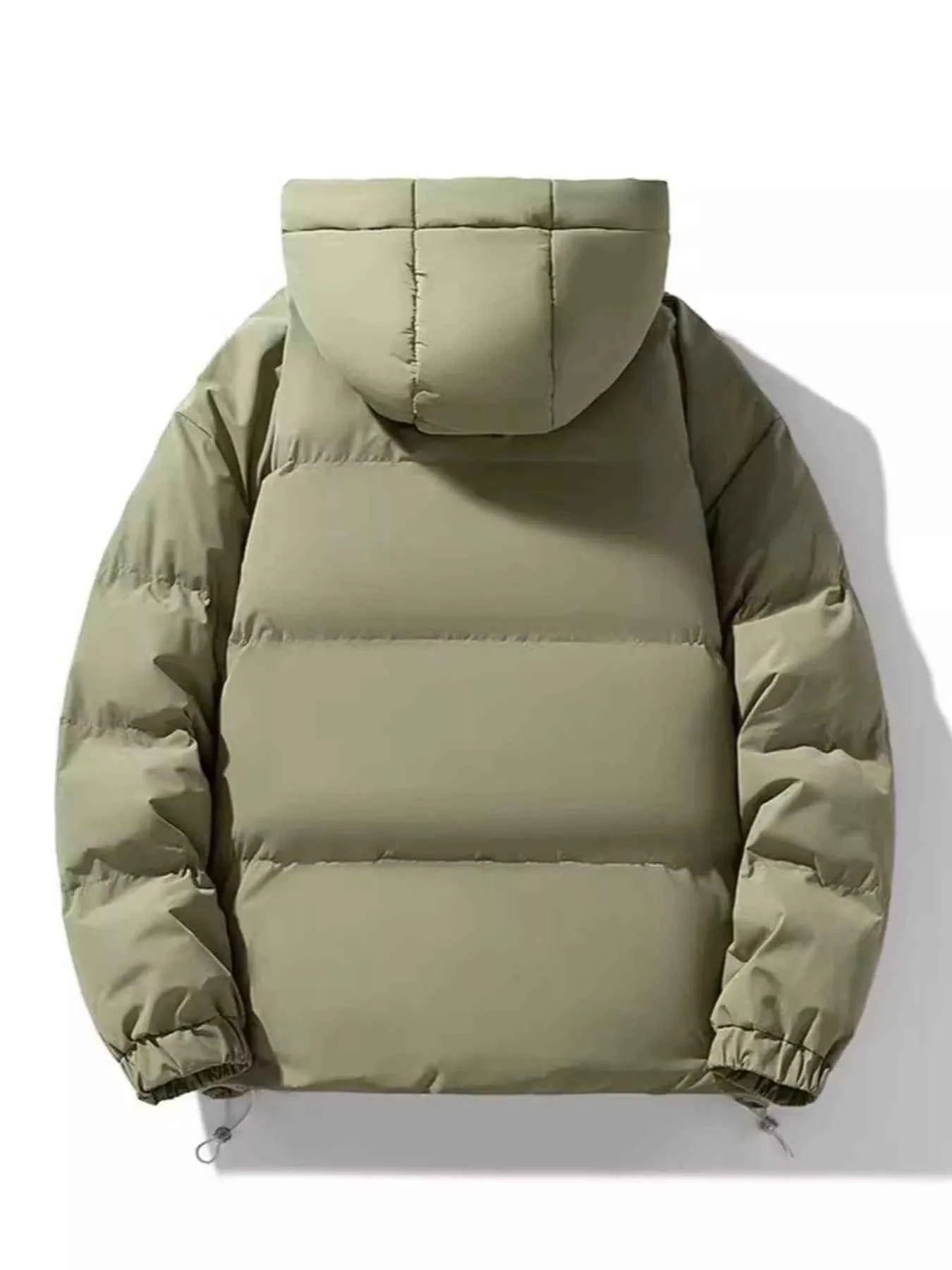 Men's Full Size Hooded Padded Winter Coat Plus Size - D.T line