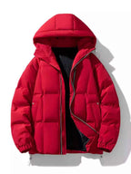 Men's Full Size Hooded Padded Winter Coat Plus Size - D.T line