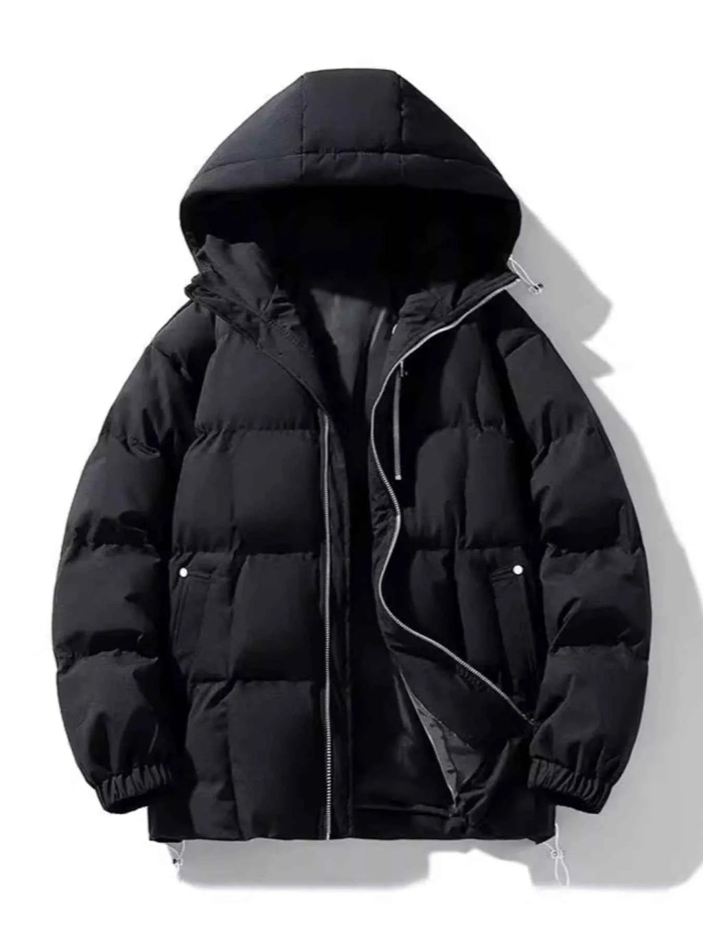 Men's Full Size Hooded Padded Winter Coat Plus Size - D.T line