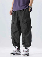 Men's Full Size Lightweight Cargo Pants with Adjustable Belt Plus Size - D.T line