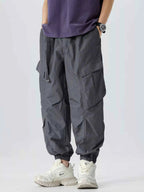 Men's Full Size Lightweight Cargo Pants with Adjustable Belt Plus Size - D.T line