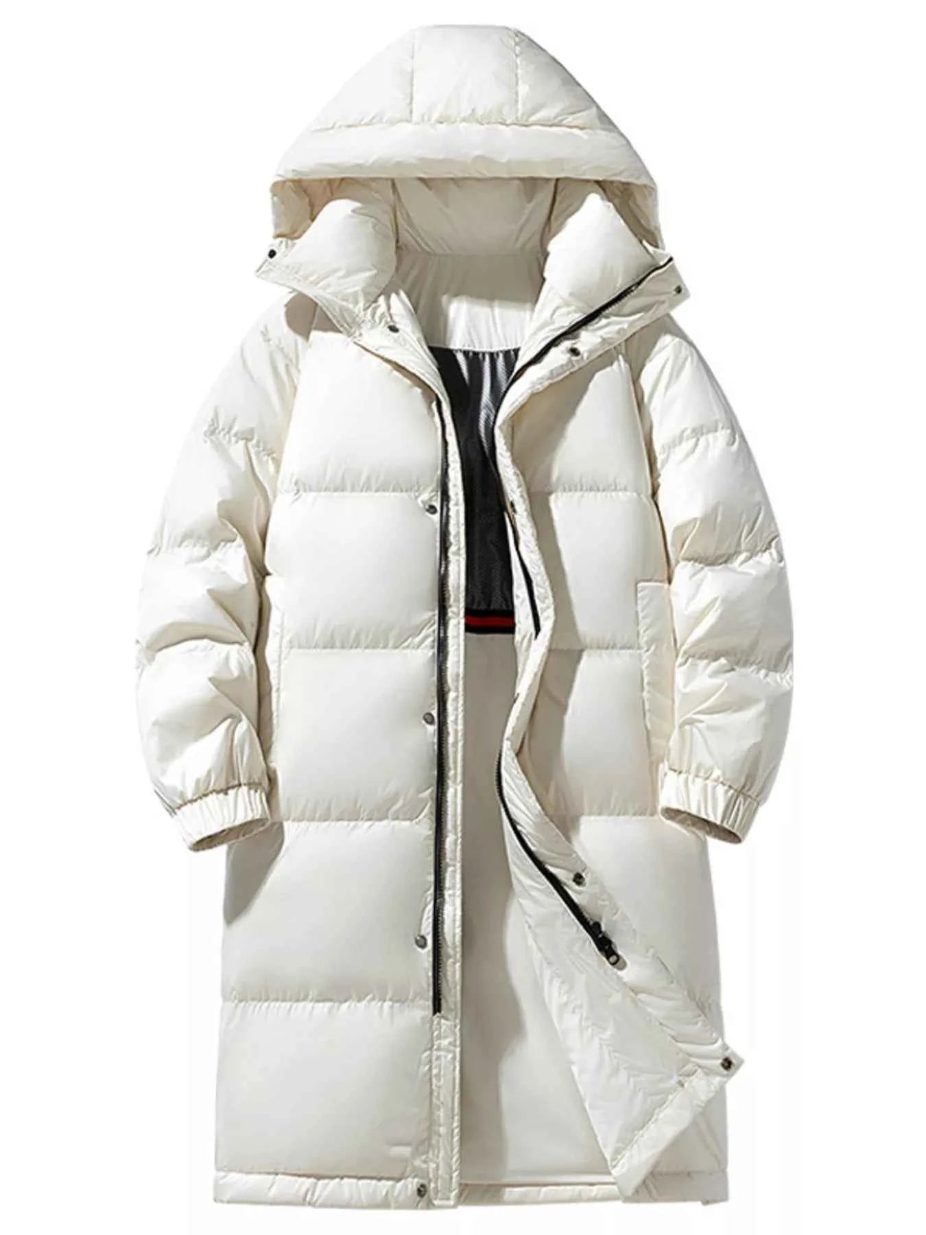 Men's Full Size Longline Hooded Down Coat Plus Size - D.T line