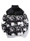 Men's Full Size Printed Padded Winter Coat Plus Size