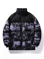 Men's Full Size Printed Padded Winter Coat Plus Size