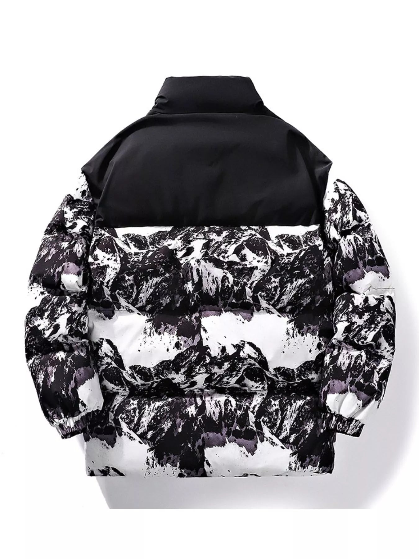 Men's Full Size Printed Padded Winter Coat Plus Size - D.T line