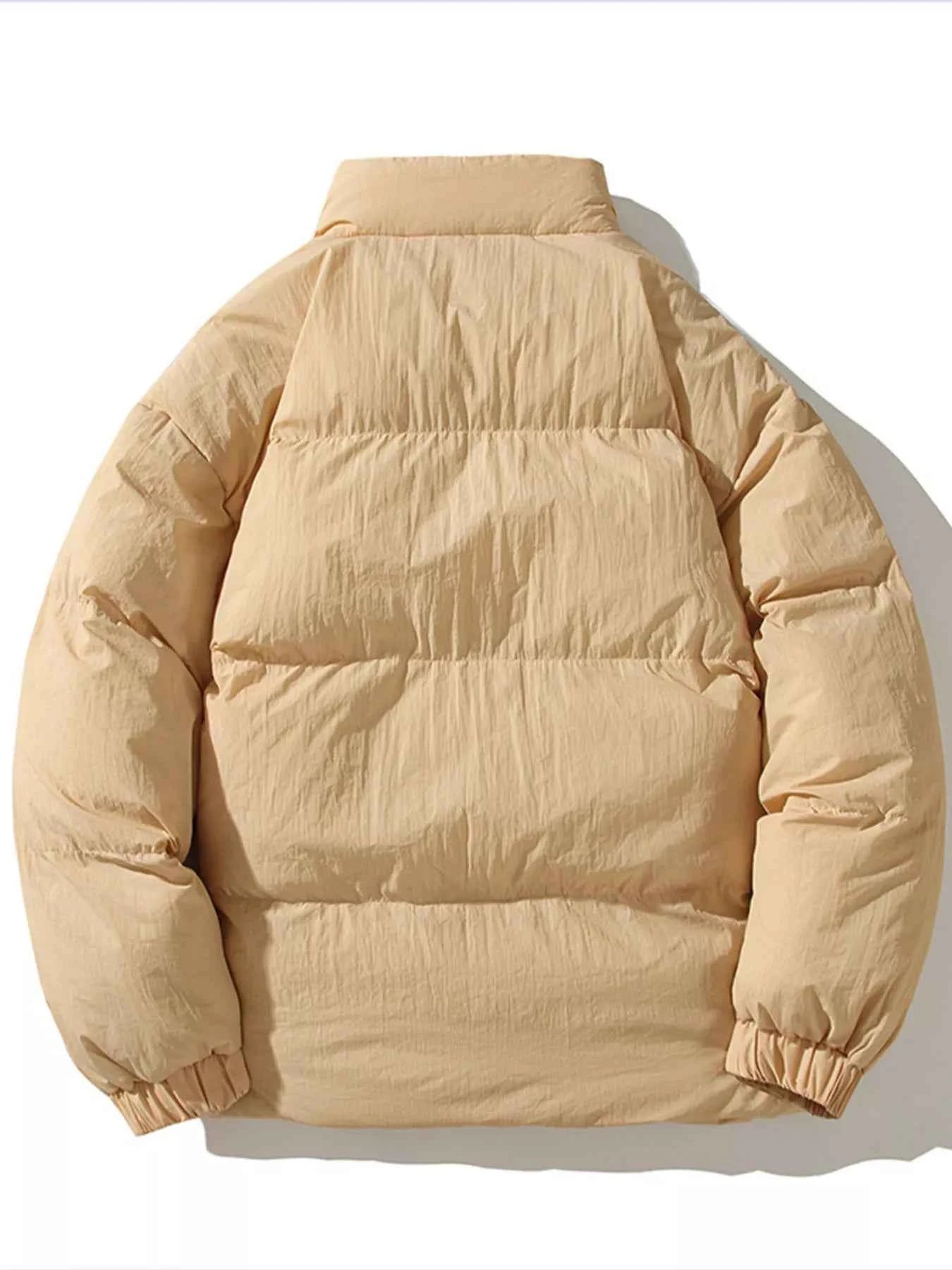 Men's Full Size Zip Up Fleece Puffer Jacket Plus Size - D.T line