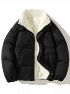 Men's Full Size Zip Up Fleece Puffer Jacket Plus Size - D.T line