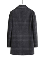 Men’s Plaid Wool Blend Overcoat