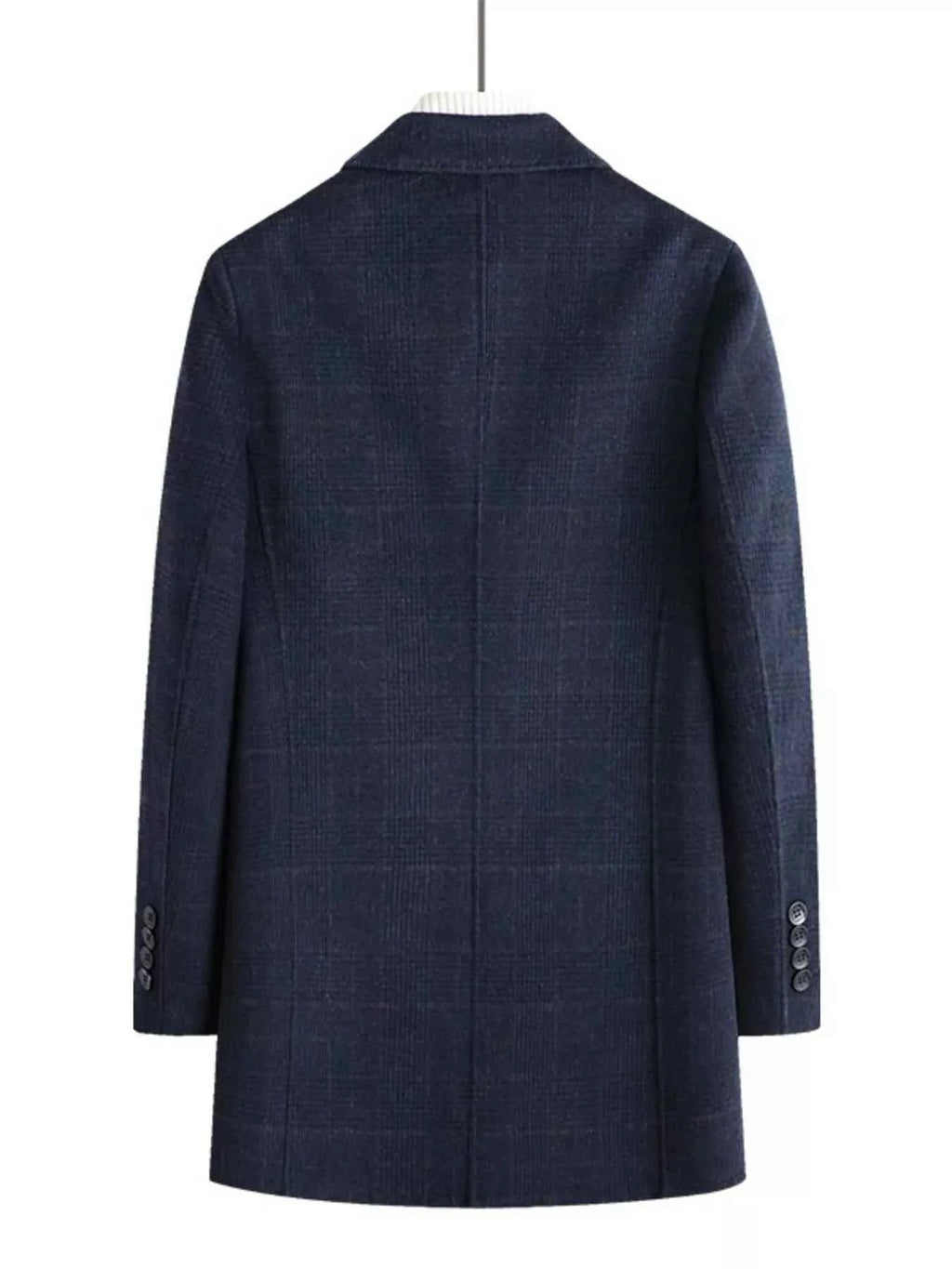 Men’s Plaid Wool Blend Overcoat