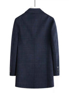 Men’s Plaid Wool Blend Overcoat