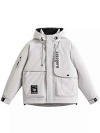 Men's Plus Size Adjustable Hooded Parka Jacket with Multiple Pockets - D.T line