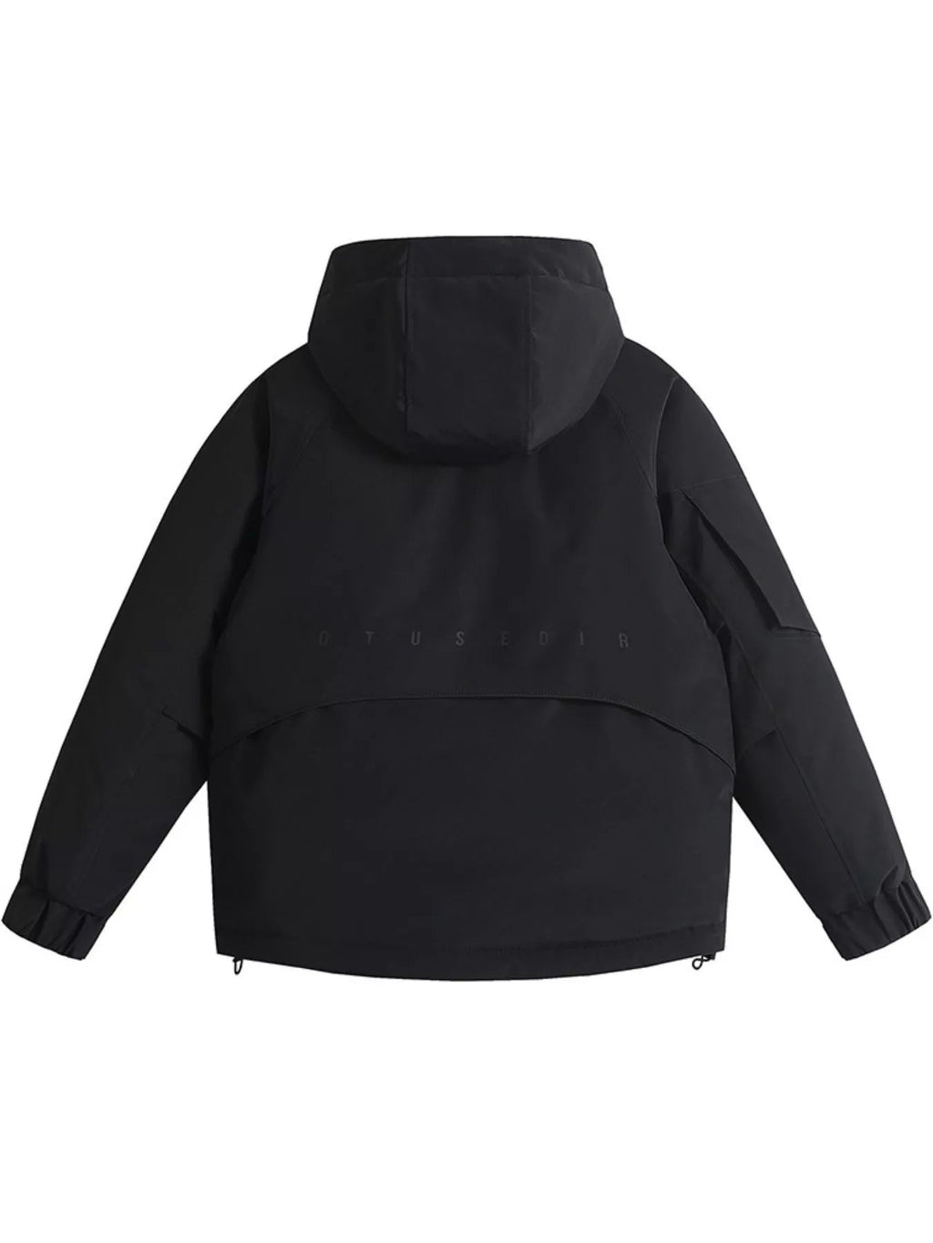 Men's Plus Size Adjustable Hooded Parka Jacket with Multiple Pockets - D.T line