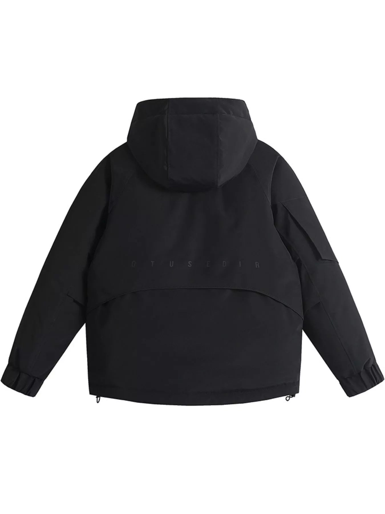 Men's Plus Size Adjustable Hooded Parka Jacket with Multiple Pockets - D.T line