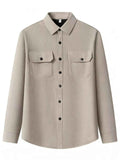 Men's Plus Size Button Up Long Sleeve Shirt - D.T line
