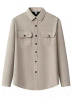 Men's Plus Size Button Up Long Sleeve Shirt - D.T line