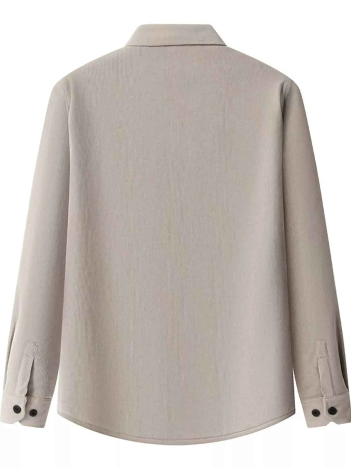 Men's Plus Size Button Up Long Sleeve Shirt - D.T line