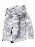 Men's Plus Size Camouflage Waterproof Outdoor Jacket - D.T line