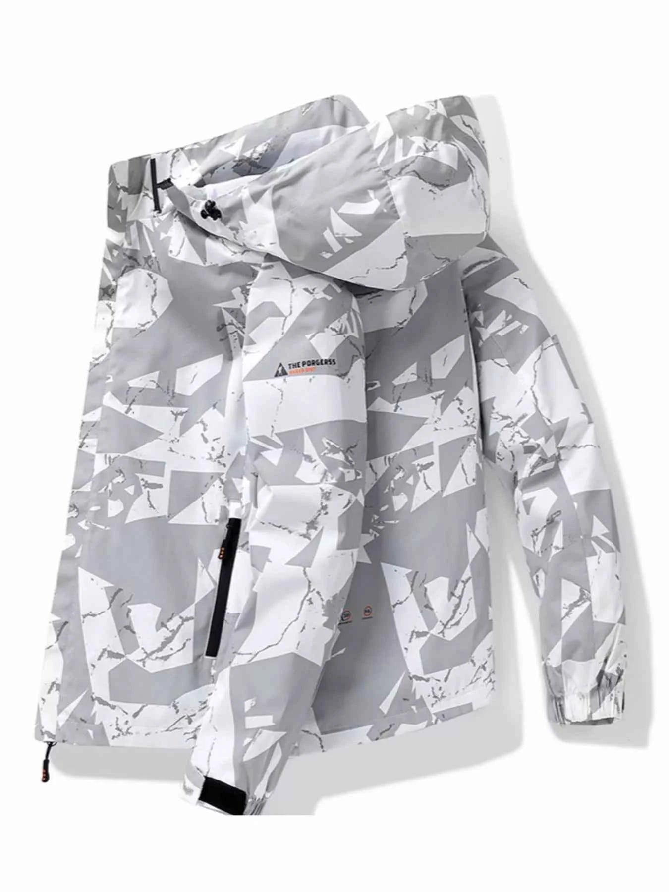 Men's Plus Size Camouflage Waterproof Outdoor Jacket - D.T line