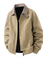 Men's Plus Size Casual Plaid Collar Zip Up Jacket - D.T line