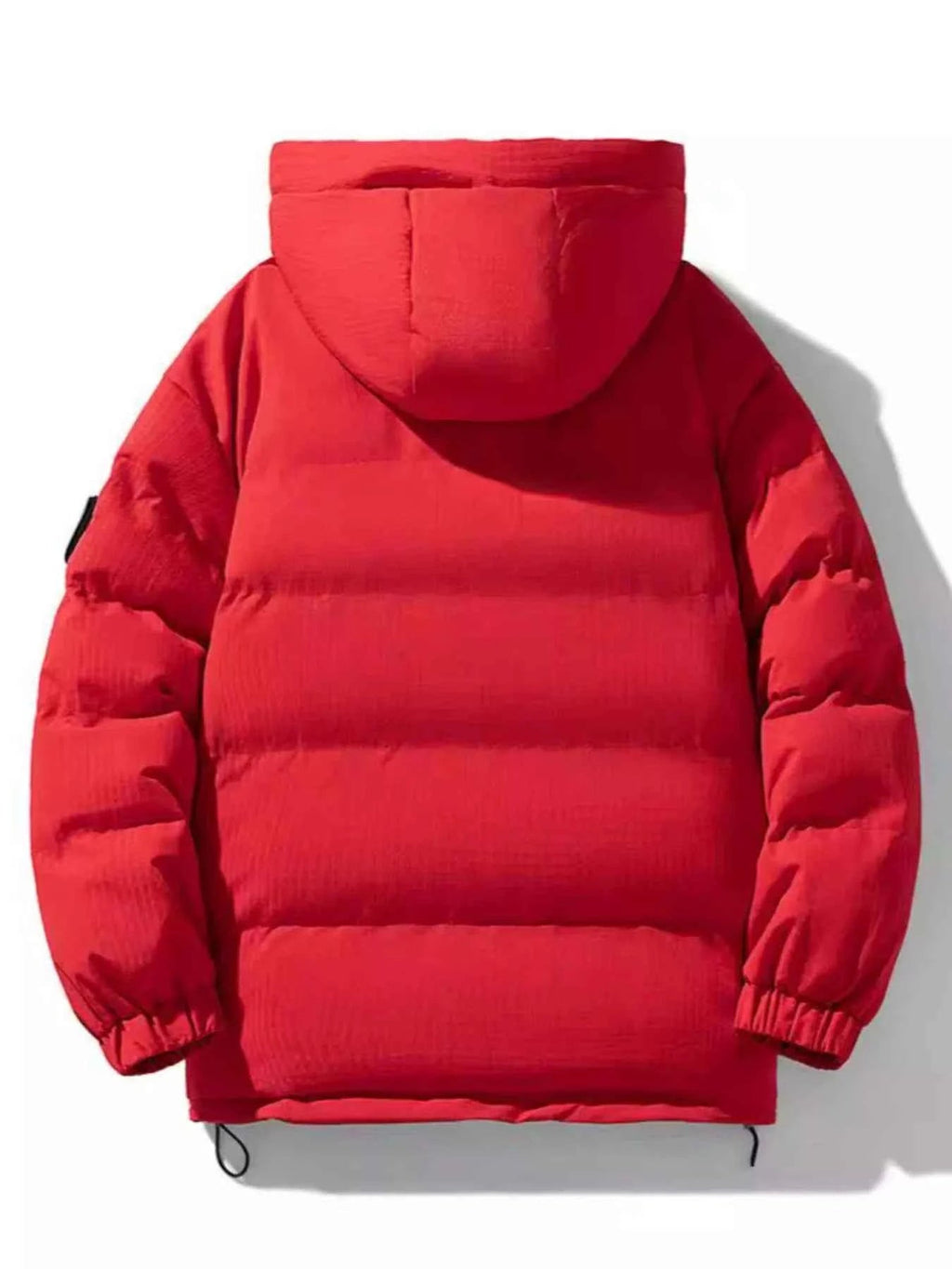 Men's Plus Size Contrast Hooded Puffer Jacket - D.T line