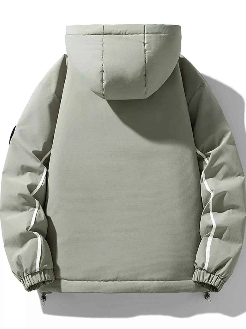 Men's Plus Size Contrast Hooded Puffer Jacket - D.T line