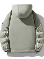Men's Plus Size Contrast Hooded Puffer Jacket - D.T line