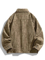 Men's Plus Size Corduroy Button - Down Casual Jacket - D.T line