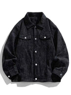 Men's Plus Size Corduroy Button - Down Casual Jacket - D.T line