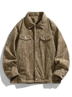Men's Plus Size Corduroy Button - Down Casual Jacket - D.T line