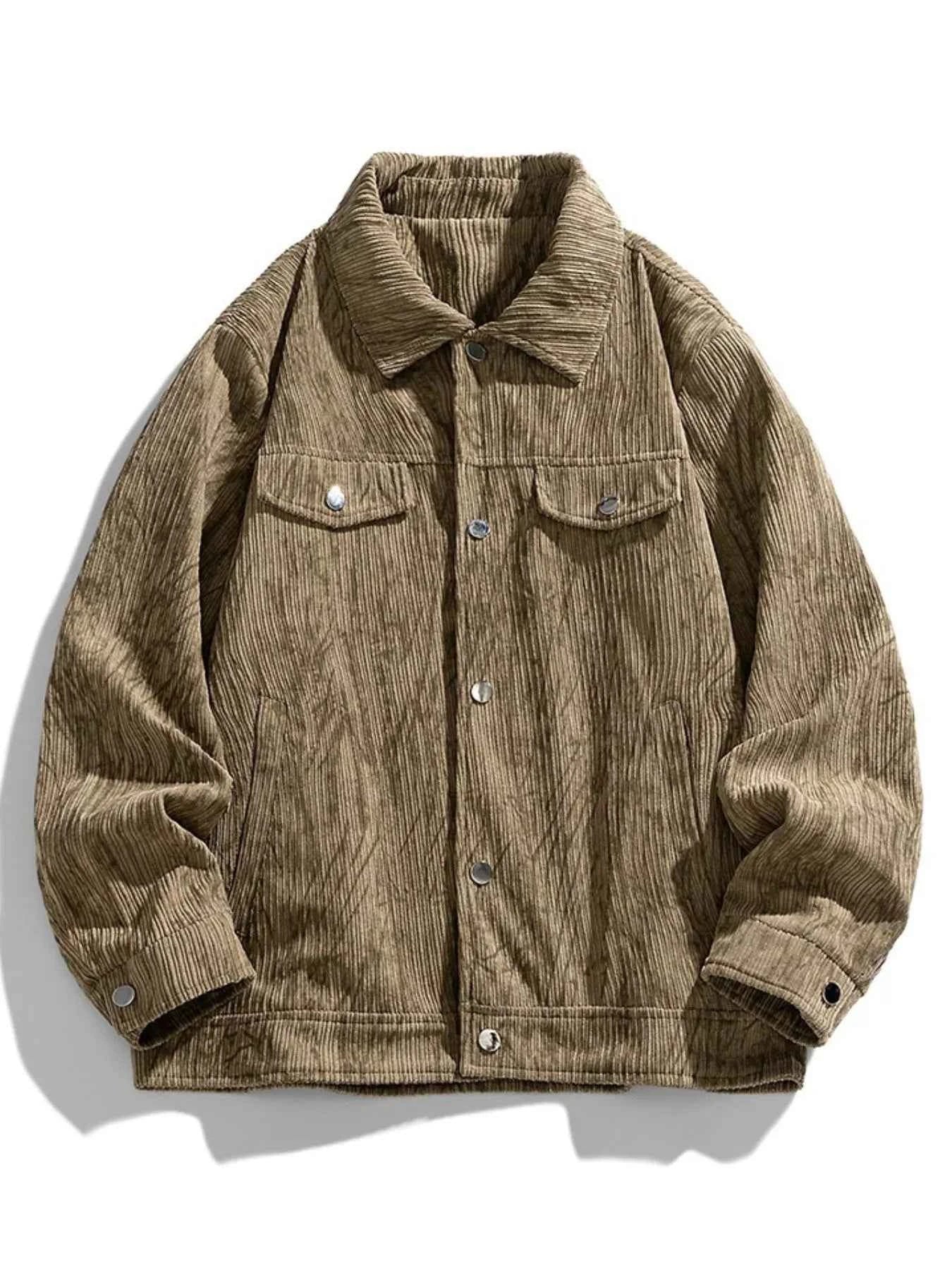 Men's Plus Size Corduroy Button - Down Casual Jacket - D.T line