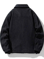 Men's Plus Size Corduroy Sherpa Lined Trucker Jacket