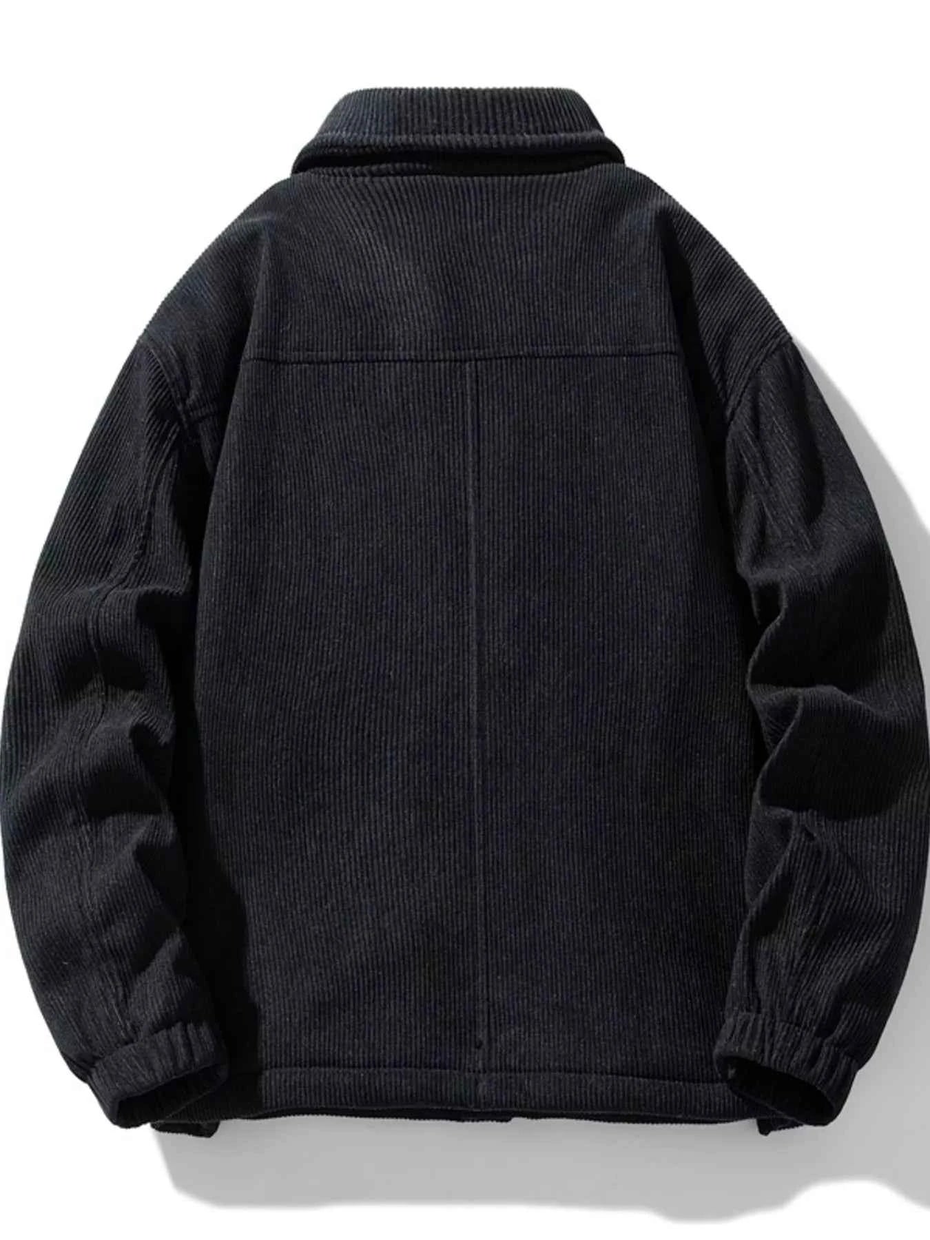 Men's Plus Size Corduroy Sherpa Lined Trucker Jacket