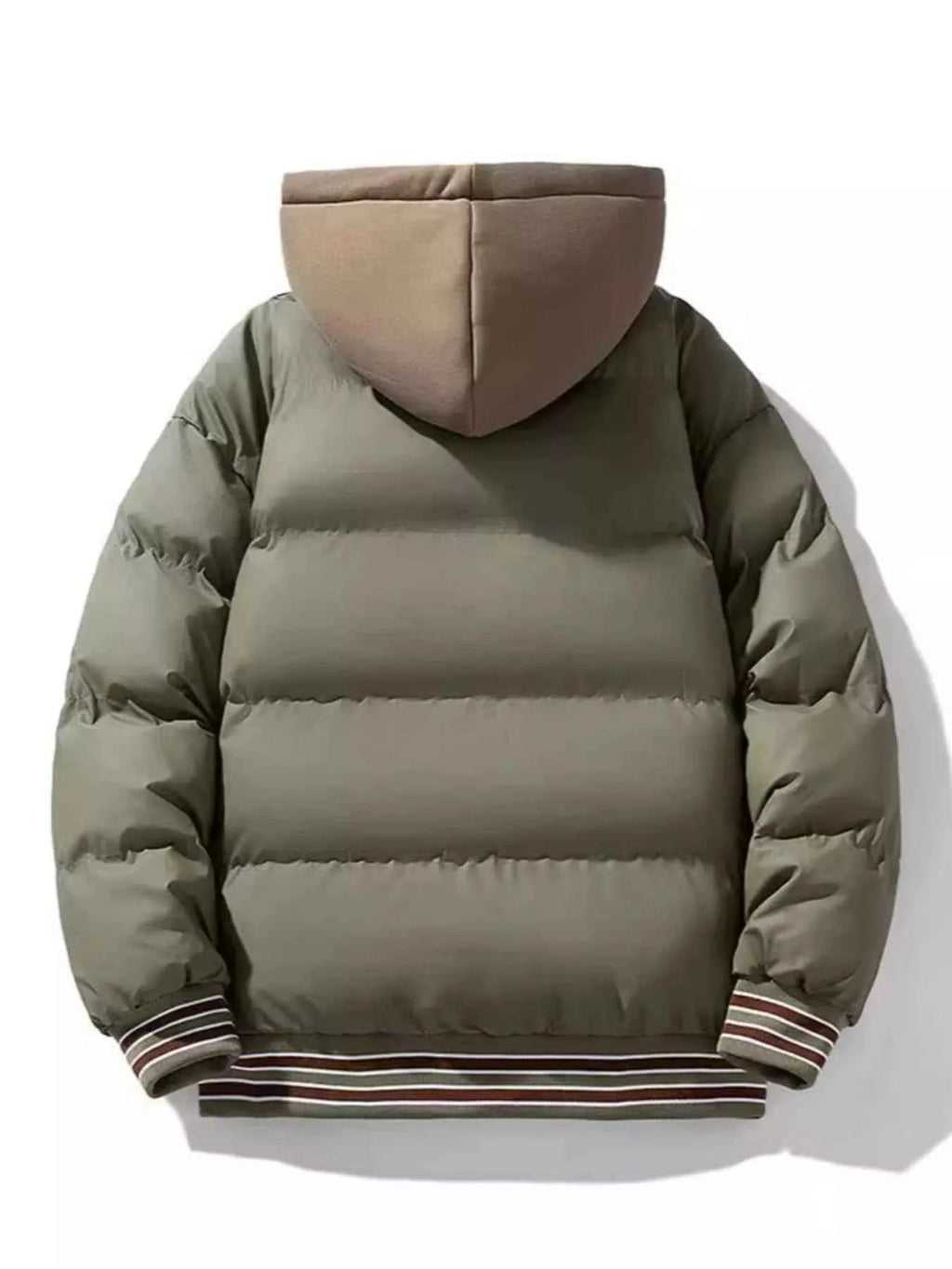 Men's Plus Size Hooded Padded Puffer Jacket - D.T line
