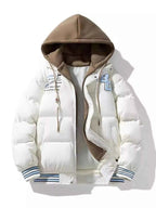 Men's Plus Size Hooded Padded Puffer Jacket - D.T line