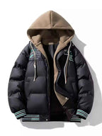 Men's Plus Size Hooded Padded Puffer Jacket - D.T line