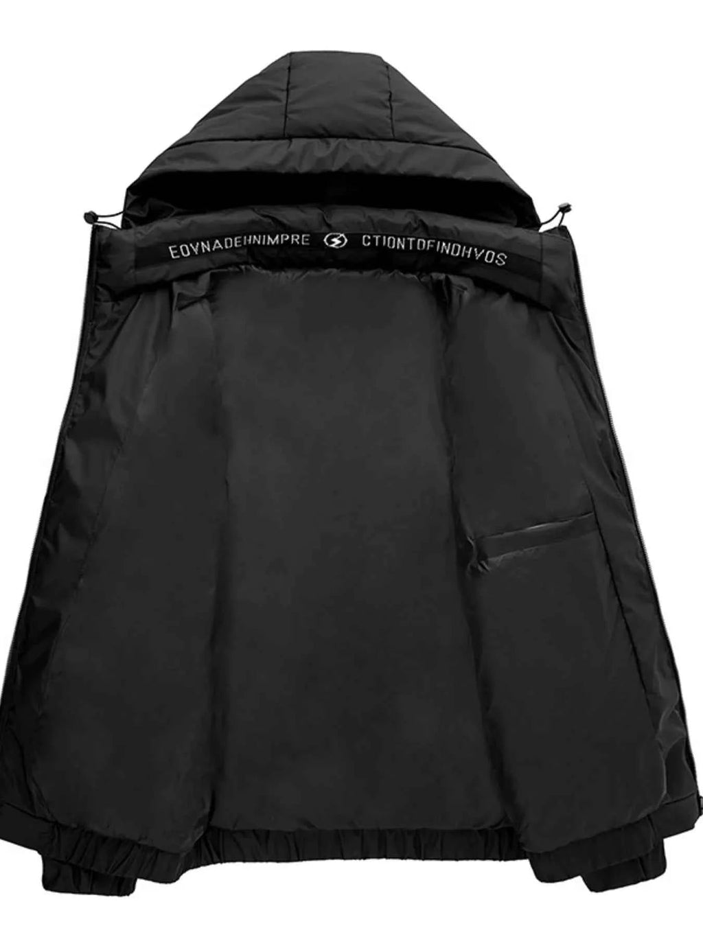 Men's Plus Size Hooded Padded Puffer Jacket - D.T line